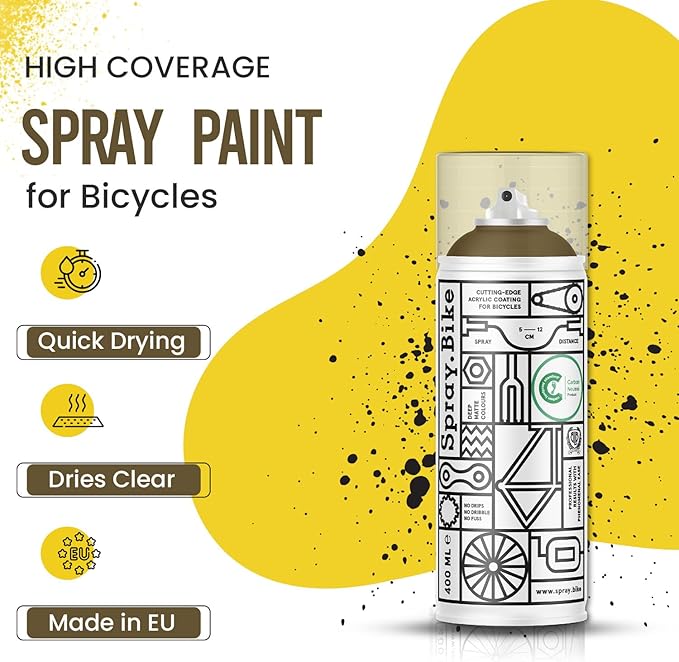 Spray.Bike Spray Paint | Designed Mainly for Bicycles | Multi-Use Acrylic Spray Paint for Metal, Plastic | High Coverage Bike Paint, 400ml, Eagle