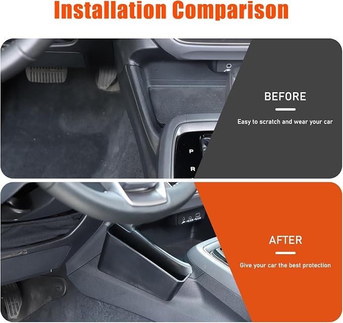 HAPPYHORSE Central control gear side Storage Box Tray Compatible with Subaru Crosstrek 2024 2025 Car Center Console gear panel Side Organizer Storage Box Tray Accessories