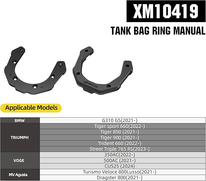 Rhinowalk Motorcycle Tank Bag Adapter Base with Strong Magnetic-XM10419