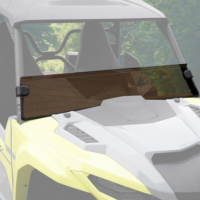 A & UTV PRO Front Tinted Half Windshield for Yamaha Wolverine RMAX2 1000/ RMAX4 1000 2021-2026 Accessories, Hard Coated Vented Window Windscreen, 250x Stronger Than Glass, 1PC