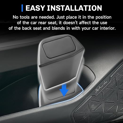 SXCY 2PCS for Toyota RAV4 Trash Can for 2019-2024 2025 Toyota RAV4 Accessories Front Door Side Trash Can [OEM-Fit] Garbage Bin Storage Box Waterproof Leak-Proof Trash Bin w/Lid Odor-Free Storage