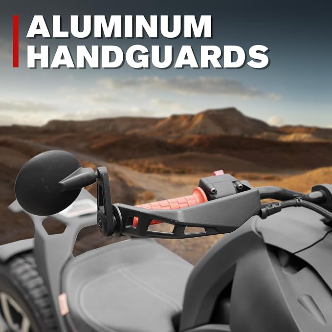 A & UTV PRO Aluminum Handguards & Wind Deflectors Kit for Can-Am Ryker 600 900 Sport Rally Edition All Models, Hand Guard Handlebar Air Deflector Accessories, Replace #219400998, 219400894, 4PCS