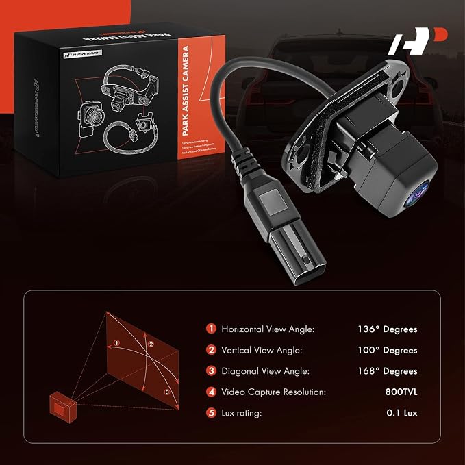 A-Premium Rear View Backup Camera Compatible with Toyota | Parking Camera for 2013 2014 2015 Avalon - Replace# 8679007010