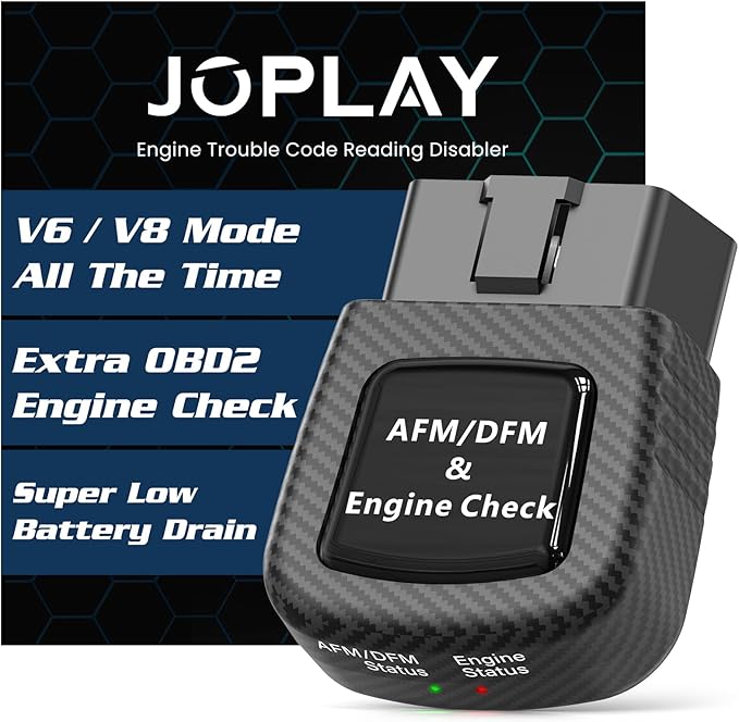 JOPLAY 2 in 1 AFM DFM Disabler, Active Fuel Management Disabler and Additional Fault Indicator Alert DFM Compatible with 5.3 Silverado(Chevy Sierra Cadillac Escalade Yukon) GM 4.3L, 5.3L, 6.0L