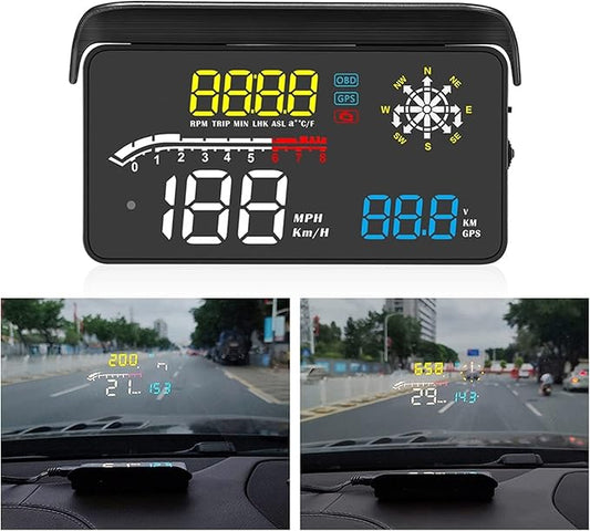 Universal HUD OBD2 Head Up Display Speed Fuel Warning Alarm OBD Scanner Electronic Car Windscreen Projector Data Diagnostic Tool