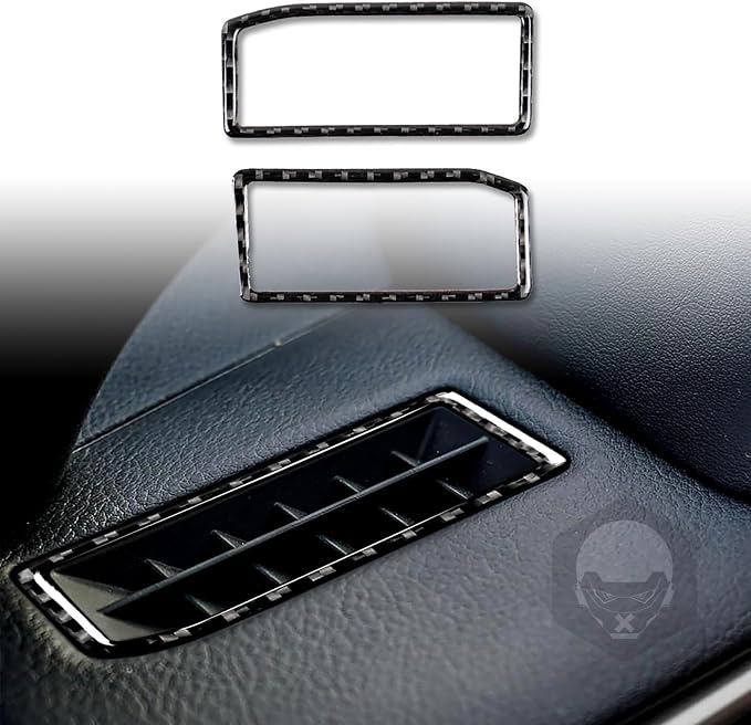 Soft Carbon Fiber Car Interior Decoration Left and Right air Vents 2/Piece Decorative Sticker for Lexus RC300 350 200T 15-24 IS250 13-20 Carbon Fiber Interior Accessories