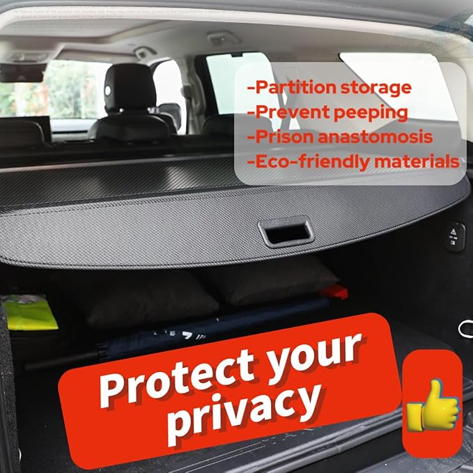 Cargo Cover Retractable Fit for Audi Q7 2016 2017 2018 2019 2020 2021 2022 2023 Retractable Trunk Rear Security Cover Trunk Cover Luggage Security Shield Shade