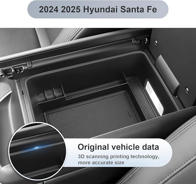 SKTU 2024 2025 2026 Santa Fe Accessories Center Console Organizer for 2024 2025 2026 Hyundai Santa Fe Console Tray 2024 2025 2026 Santa Fe Middle Console Organizer with Coin Holder