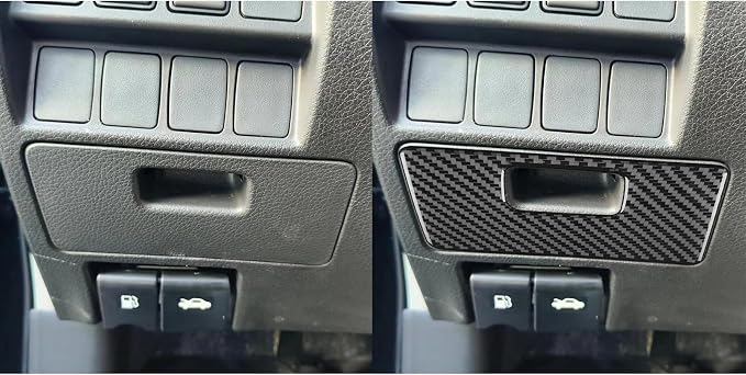 Soft Real Carbon Fiber Compatible with Nissan Altima 2013 2014 2015 2016 2017 2018 Interior Accessories Driver's Glove Box Storage Box Interior Decorative Stickers
