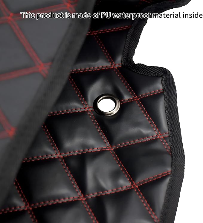 Saddlebag Liners Fit for Harley Touring 2014-2023 | Red Stitching, Drop-In, Non-Stretched Design, Fit for 2014-2023 Road King, Road Glide, Street Glide & Electra Glide