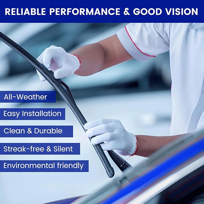 EMITHSUN® 22-Inch Wiper Blades: 2 - Pack Windshield Wipers for Chevrolet Avalanche Silverado Suburban Tahoe - All - Season Beam Design - Exact Replacement for Chevrolet Cars