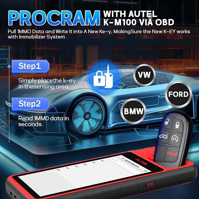 Autel IKEYCR5TPR 5 Buttons Blank 2025 New Kё-y Fob proğrammable Compatible with Vehicle Systems Using 315/415 MHz Ultra-Long Range OE-Quality for Chrysler-Dodge-Style Kё-y Replacement