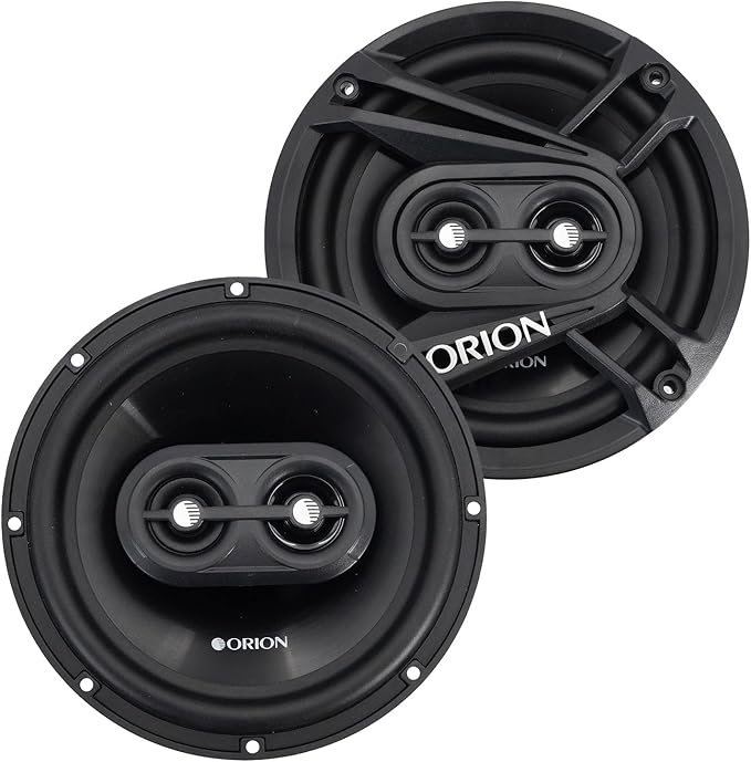 ORION Cobalt Series CB653 6.5” 3-Way Coaxial Car Speakers, 240W, 4 Ohms, Full Range, Enhanced Bass, Polypropylene Cone & Butyl Rubber Surround, Easy Install (Pair)