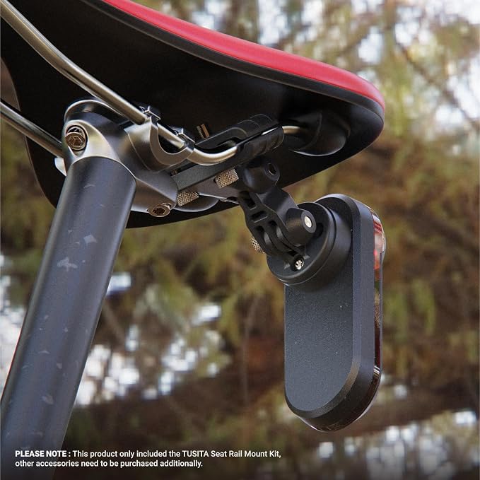 TUSITA Seat Rail Mount Kit Compatible with Garmin Varia RTL510 RTL515 RVR315, RearVue 820 Rearview