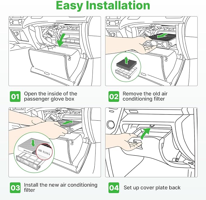 Engine+Cabin Air Filters Kit Fit for 2024-2026 Mazda CX-90 CX90, 2025-2026 CX-70 CX70 Engine Air Filter Set Automotive Accessories Replacement PXFV133A0 KR9P-61-J6X