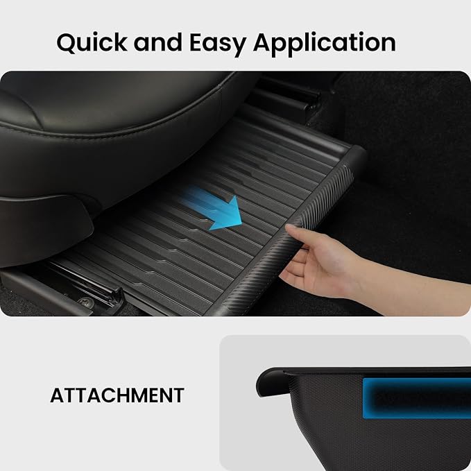 REEVAA Under Seat Storage Tray for Tesla Model Y, Front Seat Hidden Drawer Bins Non Slip with Lid Cover, Underseat Storage Box Organizer for Model Y 2021-2024 (No Fit New Model Y Juniper)