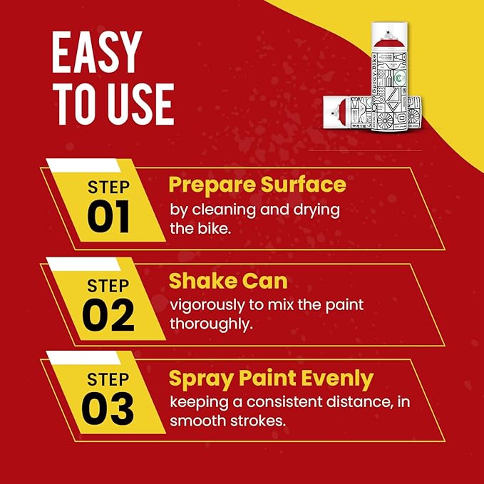 Spray.Bike Spray Paint | Designed Mainly for Bicycles | Multi-Use Acrylic Spray Paint for Metal, Plastic | High Coverage Bike Paint, 400ml, Excelsior