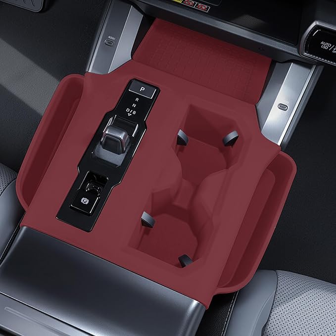 Suitable for 2026 Toyota RAV4 Central Control Protective Pad,Passenger Storage Organizer Mat,Interior Accessories Center Console Glove Box Organizer Tray (Red)