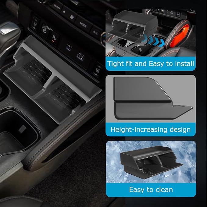 Compatible with 2022-2025 Nissan Frontier Organizer For Under Climate Controls, Perfect fit, Durable, Easy to Install and Clean, Center Console Organizer for 2022-2025 Nissan Frontier Accessoriess