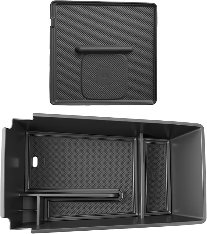 SKTU Upgrade 2-Pack for 2025 2026 Kia K5 Accessories Center Console Organizer for 2025 2026 Kia K5 (LXS/GT-Line/GT/EX) Console Tray & Wireless Charging Mat 2025 2026 K5 GT-Line Console Non-Slip Pad