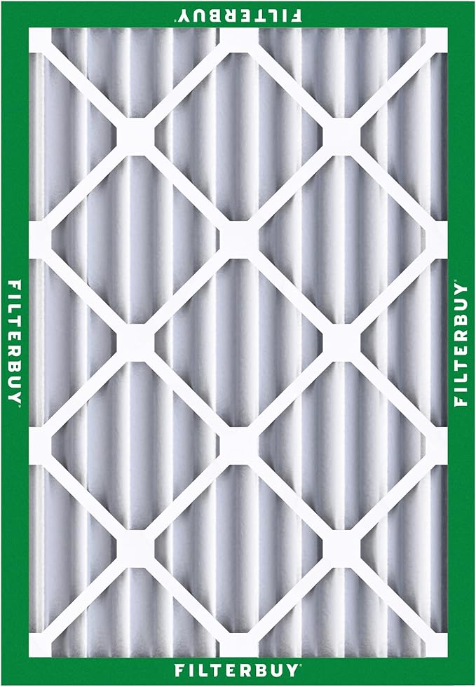 Filterbuy 20x23x4 Air Filter MERV 8 Essential Dust & Allergy Defense (1-Pack), Electrostatic Pleated HVAC AC Furnace Filters Replacement (Actual Size: 19.50 x 22.50 x 3.63)