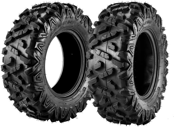 Torchbeam 25x8x12 ATV UTV Tire All-Terrain Off-Road, 6 PR 25x8-12 ATV Tires, Z-199-1 Mud Sand Trial Tire, Set of 2