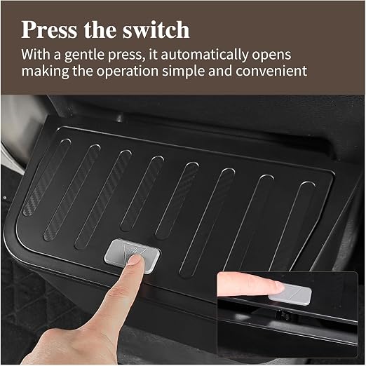 Car Upgraded Trash Can for Toyota Sienna 2024-2025, Trash Bin for Sienna with Lid, Garbage Can, Interior Accessories, Black Color, 1 PC (Trash Can for Sienna 21-25)