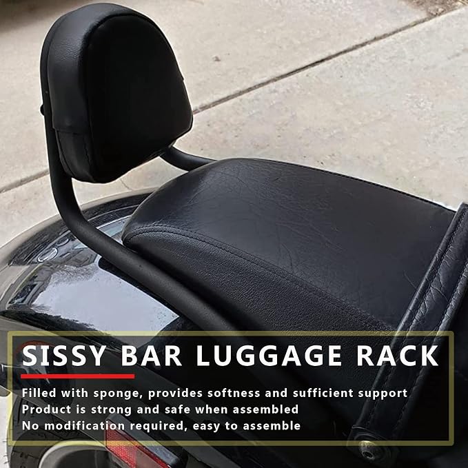 Detachable Backrest Sissy Bar Replacement for Honda Fury VT1300CX VT 1300 CX 2010-2025 Luggage Rack Passenger Backrest