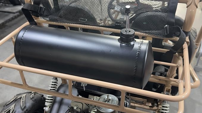 Black Gas Tank Fuel Tank Aluminum Cylinder 6 x 18" Center Fill 2 Gallon minibike gas fuel tank For Golf Cart ,Motorcycle ,Dune Buggy ,mini bike ,go kart