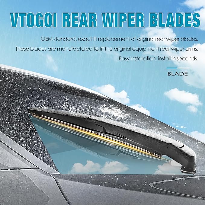 VTOGOI Original Factory Quality Rear Windshield Wiper Blades Replacement For Land Rover Range Rover 2016-2023,Land Rover Range Rover Sport 2016-2023,Easy To Install 15"(Pack of 1)