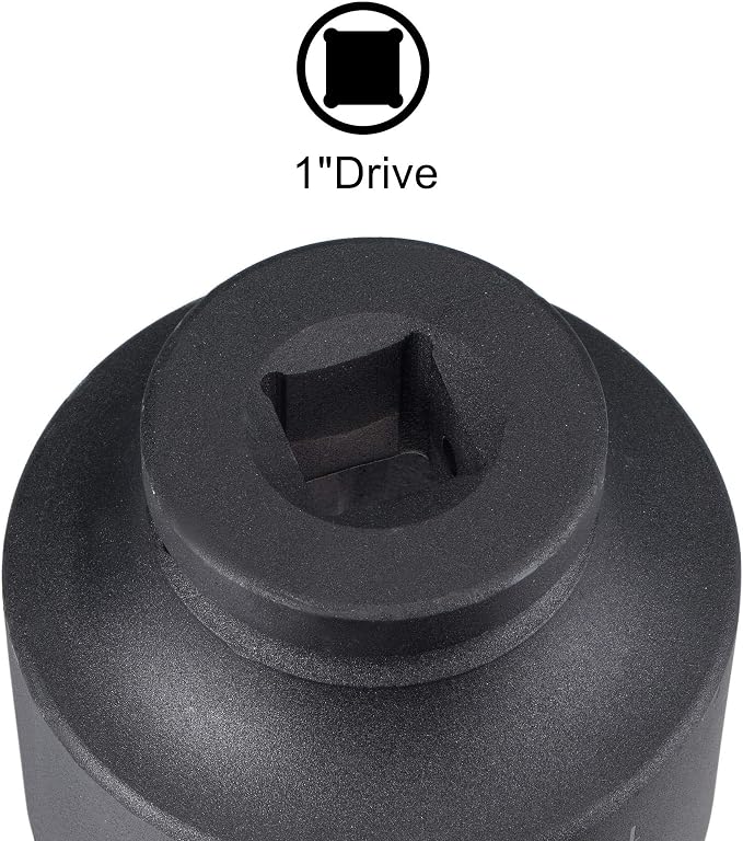 uxcell 1-Inch Drive 85mm 12-Point Impact Socket, CR-MO Steel 102mm Length, Standard Metric Sizes