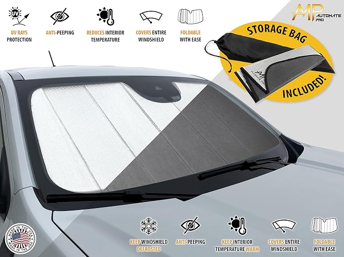Custom Fit Windshield Foldable Sunshade for 2021 2022 2023 2024 2025 2026 BMW 4 Series 4-Series Coupe Convertible (Not for Gran Coupe), Compact Block UV Rays Visor Protector Folding Dual-Purpose