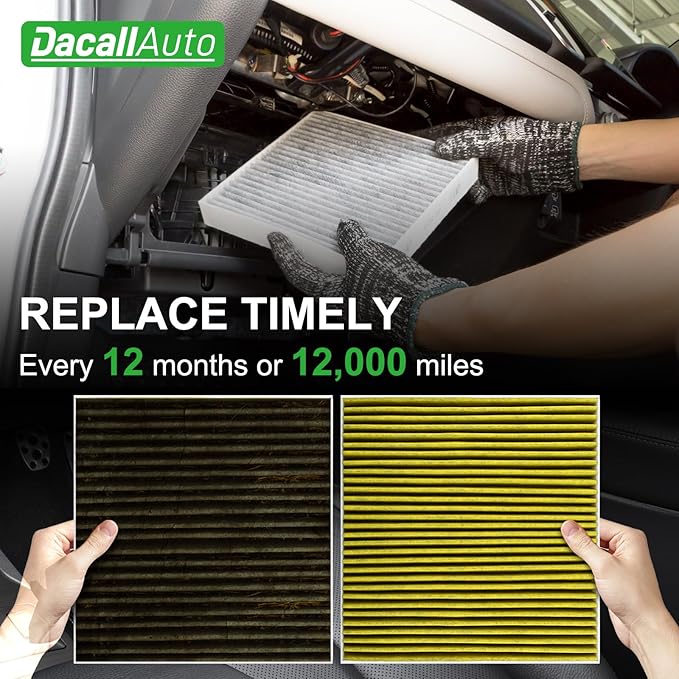 4pcs Activated Carbon Cabin Air Filter Set for Freightliner Cascadia Century Class Columbia Coronado, for Freightliner 122SD; Replace PA4857, P609422, BOA91559, abp n10g 91559