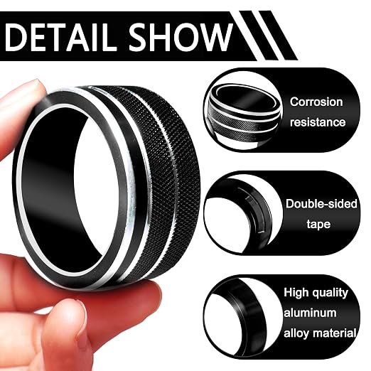 for Nissan Sentra 2025 2024 2020-2023 Accessories Knob Cover Set - Volume Tune Knob Covers, Air Conditioner, Air Vent Outlet Rings/Covers Push Start Stop Button Ring Trim for Sentra, 12Pcs (Black)
