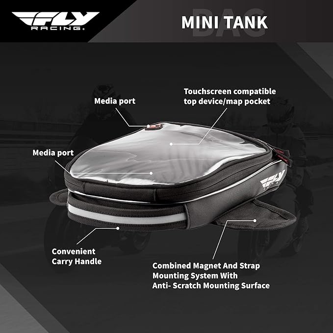 Fly Racing Street Mini Tank Bag (Black)