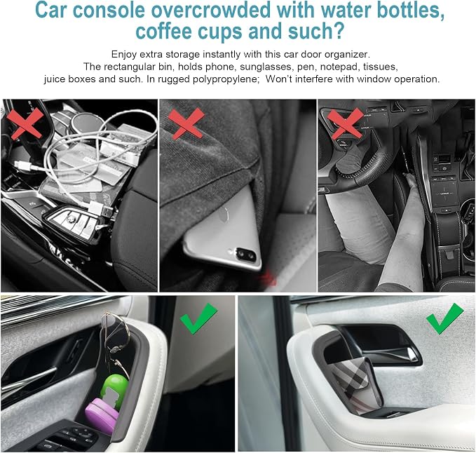 CDEFG for 2024 2025 2026 Mazda CX-90 CX-70 Center Console Organizer, for 2024-2026 Mazda CX90 CX70 Door Handle Pockets Storage Box 2025 CX90 CX70 Hybrid Accessories