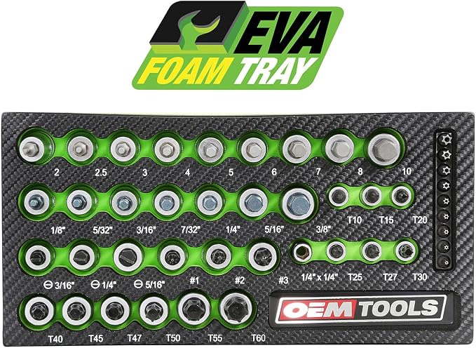 OEMTOOLS 44-Piece Torx Socket Set, Heat Treated Alloy Steel Torx Bit Set