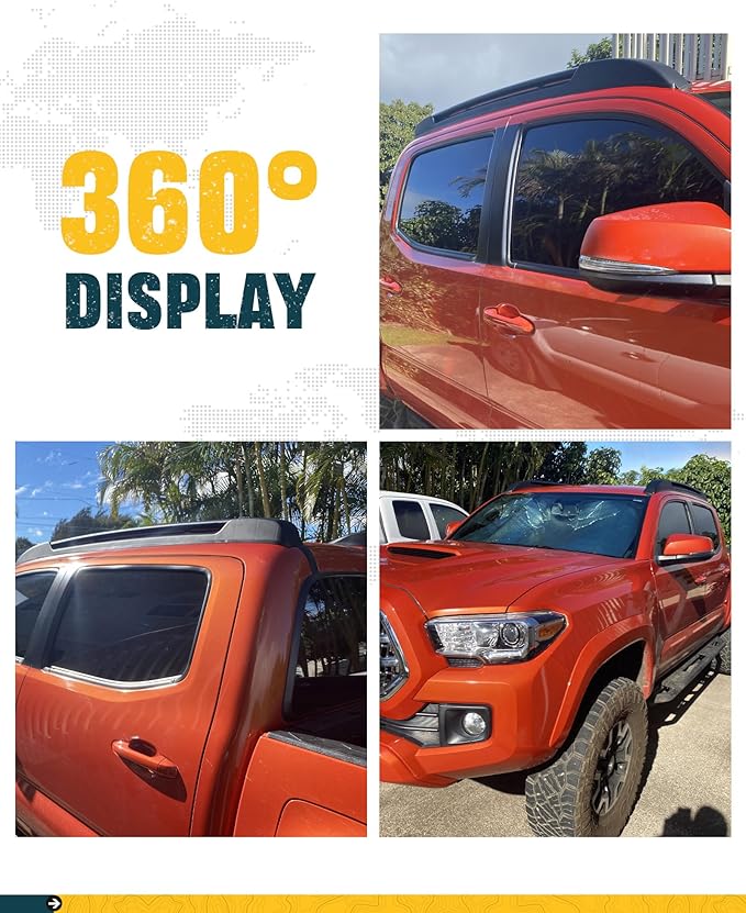Trumgeta Roof Rack Cross Bars Kit Fit for 2005-2023 Toyota Tacoma Double Cab Only 165lbs Capacity Roof Rails Crossbar for Cargo Bike Kayak Snowboard Rooftop Accessories Cargo Carrier