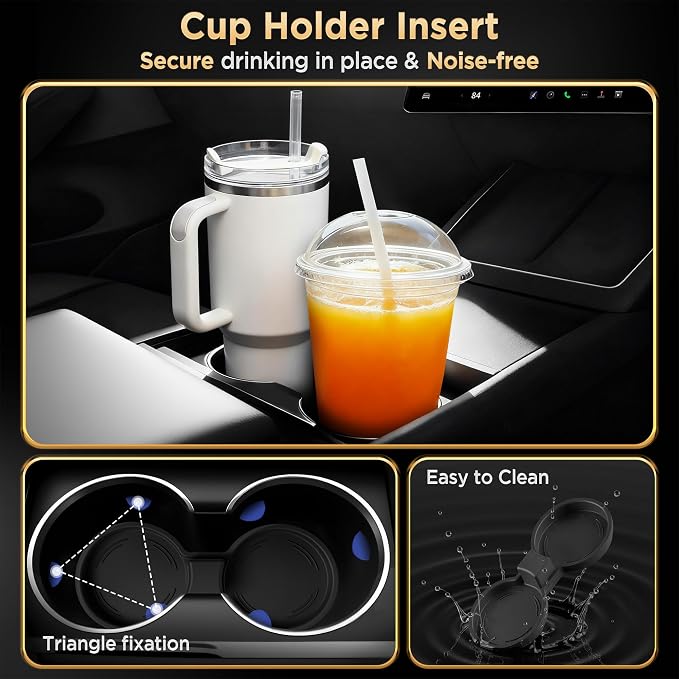 5PCS for Tesla Model Y Juniper(2025 2026) Door Side Storage Box Cup Holder [Waterproof & Stay Clean] Front & Rear Door Pocket Liners for Tesla Model Y Juniper Accessories 2025 2026