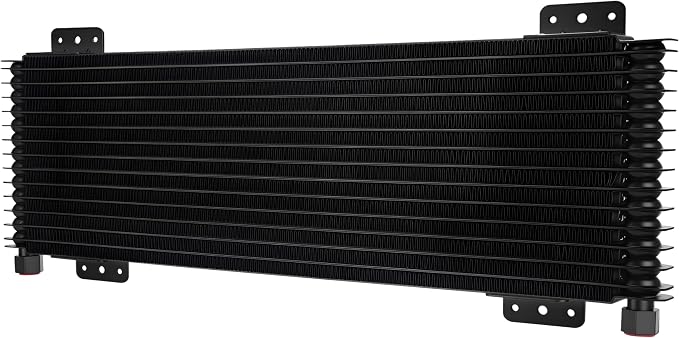 40k Transmission Oil Cooler LPD47391, Heavy Duty 40,000 GVW Max, Low Pressure Drop, Compatible with Tru-Cool,Includes Mounting Hardware-Ideal for Heavy Vehicles,40,000 GVW transmission cooler (black)