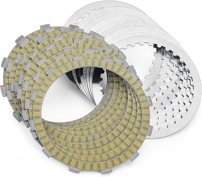 Clutch Kit Disc Friction Steel Plates compatible with Harley Davidson Twin Cam Touring Dyna Softail Models 1997-2017, Replace of P/N 37980-10 307-30-10013