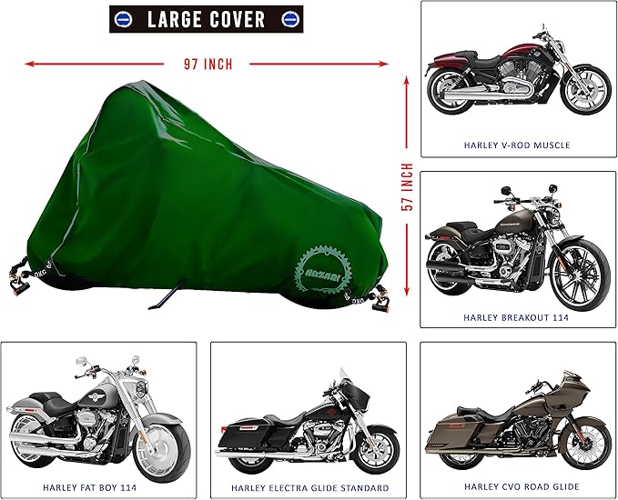 Premium Motorcycle Cover - Motorcycle Covers Waterproof Outdoor Storage - Dirt BKE Cover - Scooter Cover - Tough Motorcycle Covers L