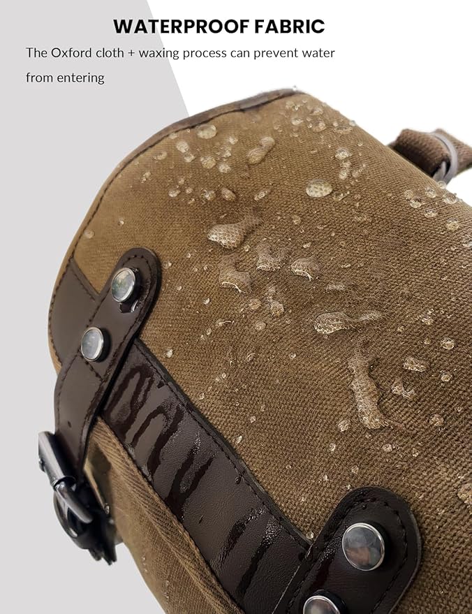 Motorcycle Bags Vintage Motorcycle Tool Bag Waterproof Messenger Bag Bike Tank Bag Saddle Bag Canvas Sissy Bar Bag Handlebar Bag for Powersports Camera Bag Gift for Men
