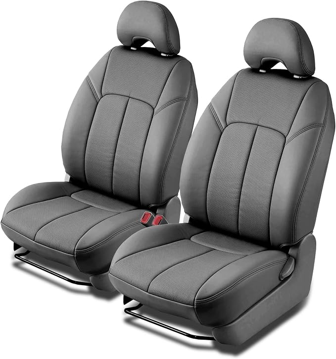 Clazzio 2007-2013 Chevrolet Silverado Front only Without Under Storage Leather Seat Cover