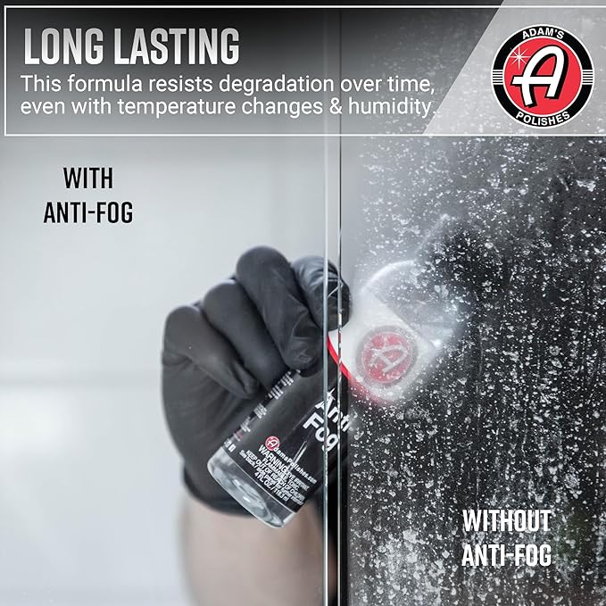 Adam's Polishes Anti-Fog Kit - Glass, Mirror, Shower Door, Visor, Lens Anti-Condensation Treatment | Long-Lasting, Easy Application | Safe for All Surfaces - Helmets, Visors, & Face Shields