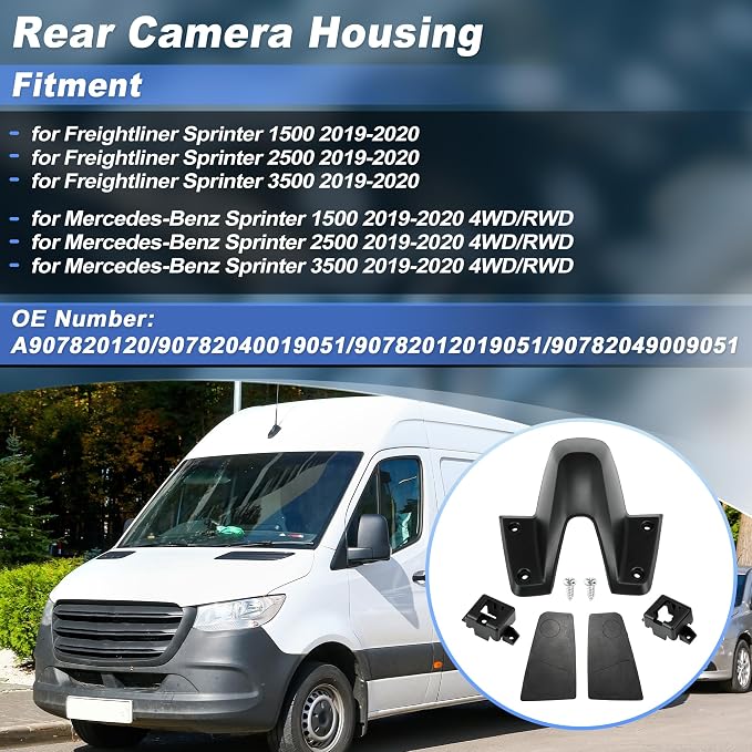 A907820120 Rear Camera Housing for Mercedes-Benz Sprinter 1500 2500 3500 for Freightliner Sprinter 1500 2500 3500 2019 2020 4WD/RWD Rear Roof Backup Camera Housing Waterproof