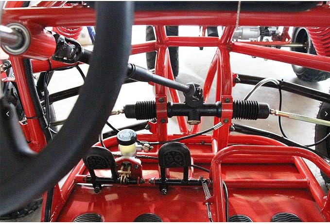 PRO BAT 300mm/11.8'' Steering Wheel Steel Kit 320mm/12.6'' Gear Rack Pinion Adjustable Shaft Set Replacement for 110cc Go Kart Golf Buggy UTV