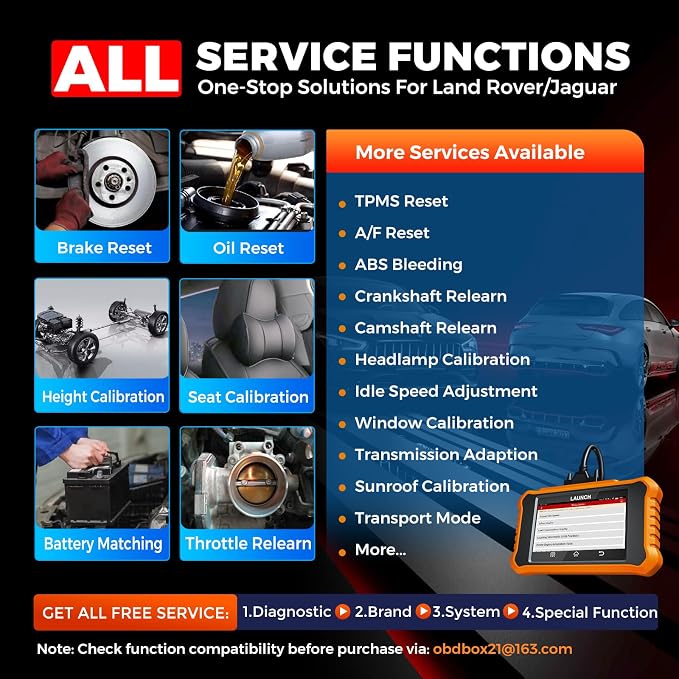 LAUNCH Creader Elite V3.0 for Land Rover Jaguar OBD2 Scanner, 2026 Bi-Directional Full Systems Diagnostic Scan Tool, CAN-FD & DOIP, All Services, Active Test, Height Calibration, Lifetime Free Update