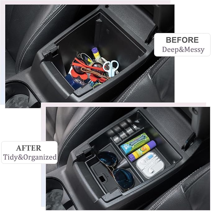 JDMCAR Center Console Organizer and Center Console Cover Compatible with 2023 2024 2025 Chevy Colorado/GMC Canyon Accessories