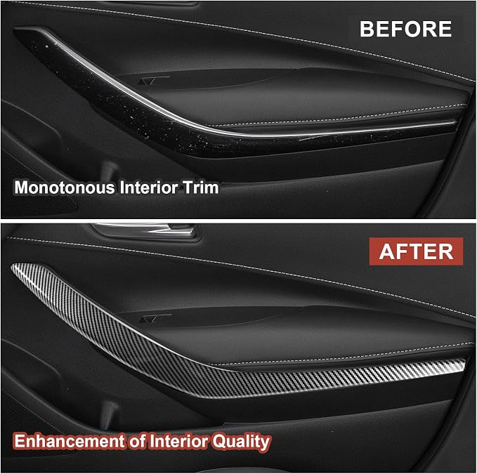 Carbon Fiber Inner Door Handle Frame Cover Compatible with Toyota Corolla 2020–2026 & Corolla Hatchback 2019–2026